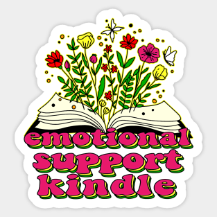 emotional support kindle groovy book lovers Sticker